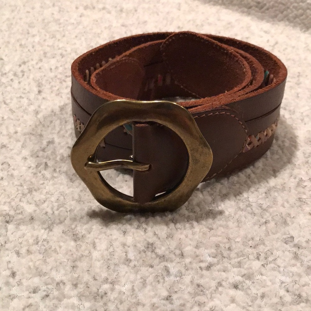 Lucky Brand Leather Embellished Belt